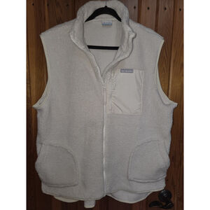 Columbia Women's Holly Hideaway Vest - Chalk XXL 2XL Sherpa